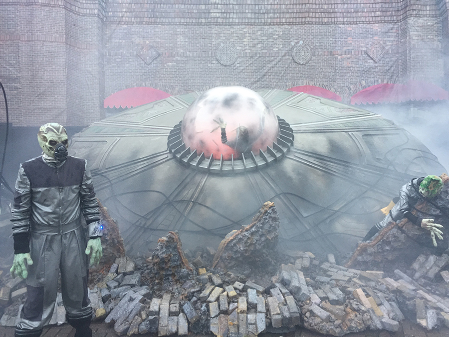 At Universal Studios Orlando on Thursday, Oct. 12 an alien from the