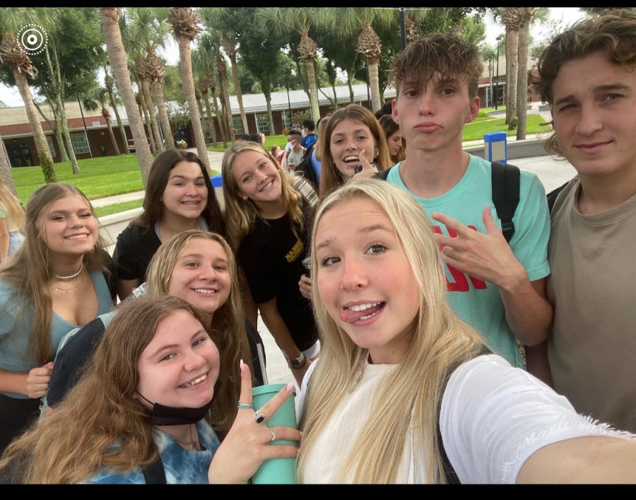 The SWAG club has multiple meeting spots and one of them is in the center of campus at the tree. Mondays at the break we pray for the school and the start of everyones week. We will read a verse and then pray, junior Brooke Adams said.