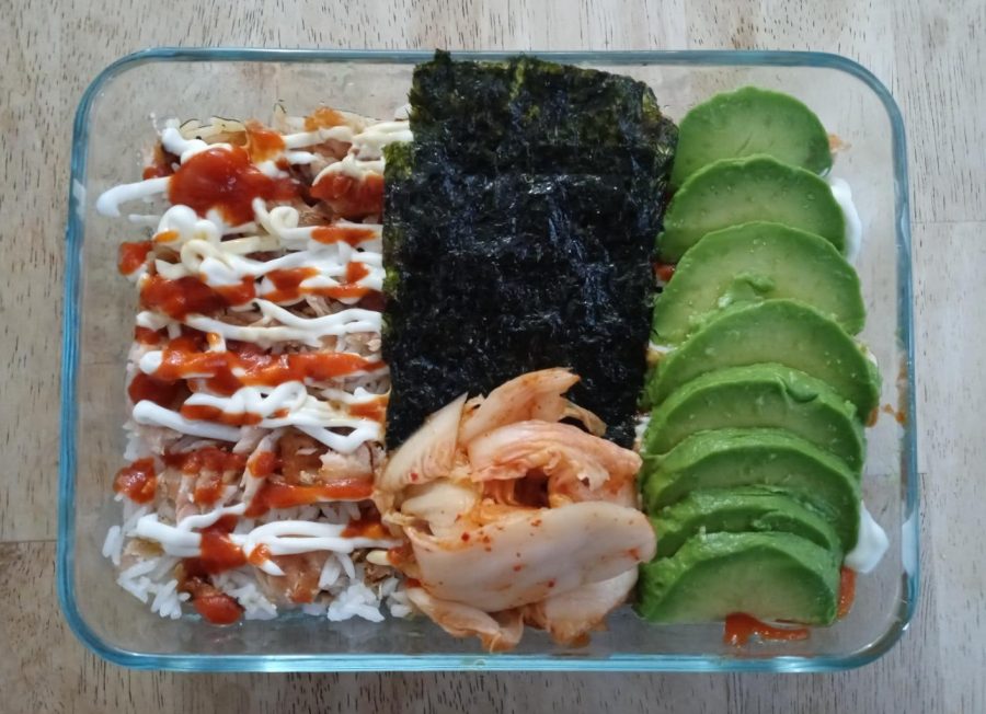 A recreation of Emily Marikos viral salmon rice bowl, this hack is a must try. It incorporates many different flavor combinations that work so well with this simple and quick meal.