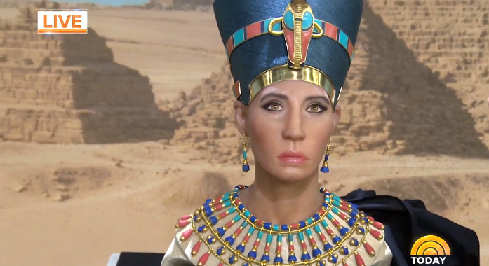 The bust of Queen Nefertiti which was revealed on The Today Show on Feb. 5, 2018.