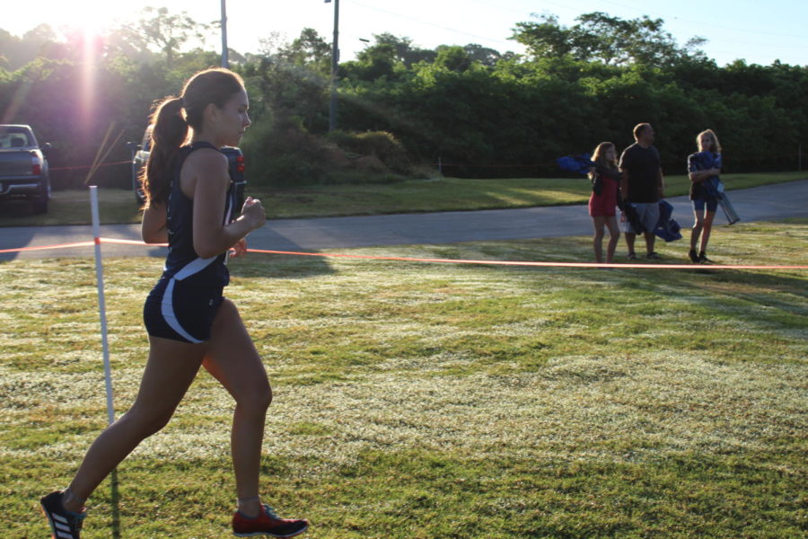 Sophomore Alex Park is a runner on the girls cross country team and runs in the Sept. 1 Deland Invitational meet.  The girls junior varsity portion began at roughly 8:45 a.m. and the junior varsity team placed seventh. 
