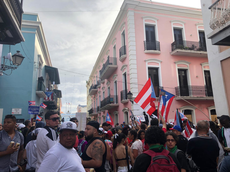 During Senior Anayansi Santiagos visit to Puerto Rico in July, residents of the island were mass protesting against then governor Ricky Rosello. Rosello ended up resigning, being replaced by two different governors, Pedro Pierluisi and then Wanda Vazquez.