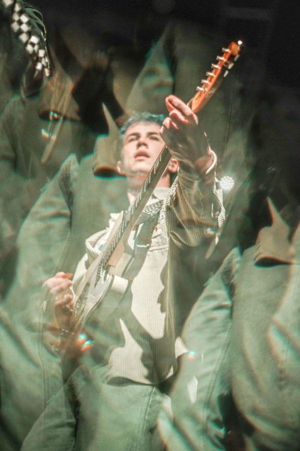 Lead singer of The Wallows, Dylan Minnette as photographed by Hannah Howells at a February concert.