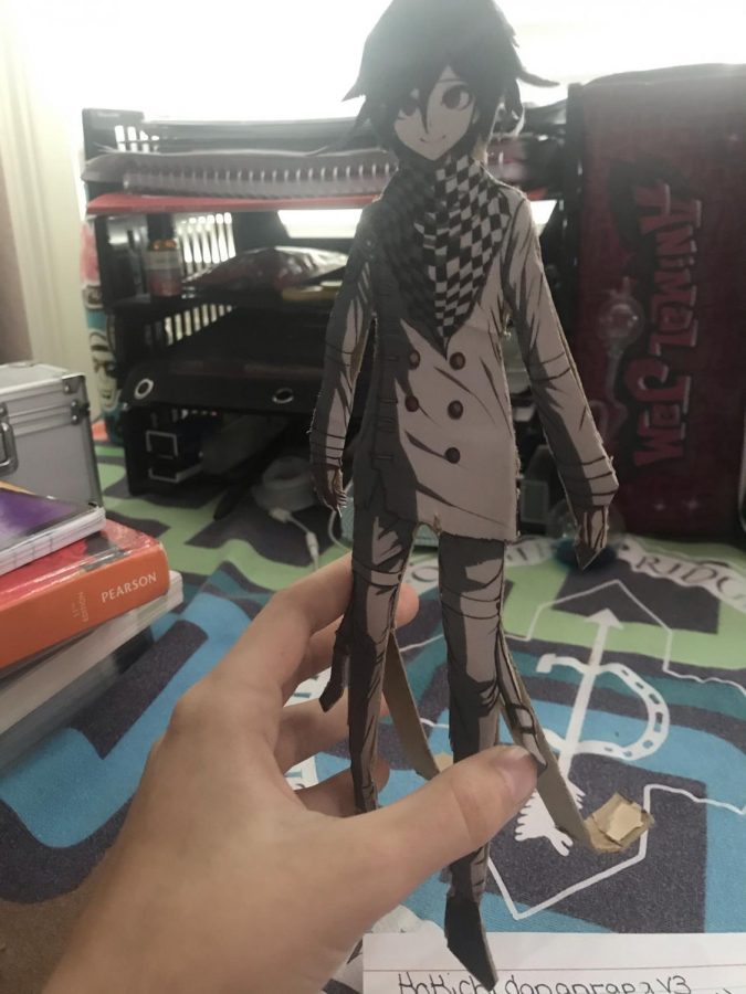 a craft for a friend, this is an image of a craft made as a gift for a friend, it is from there favorite show Danganrapa and is something they are into