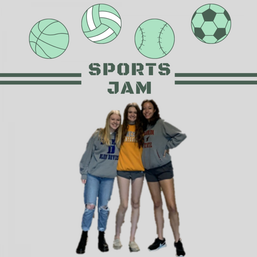 In+the+debut+episode+of+Sports+JAM%2C+sophomores+Julia+Hubbell%2C+Avery+Ranum%2C+and+Makayla+Martindale+introduce+themselves+and+dive+into+SuperBowl+LV.+Listen+as+these+girls+dance+around+the+topic+of+the+actual+game%2C+instead+focusing+on+streakers%2C+halftime%2C+and+Rob+Gronkowski.