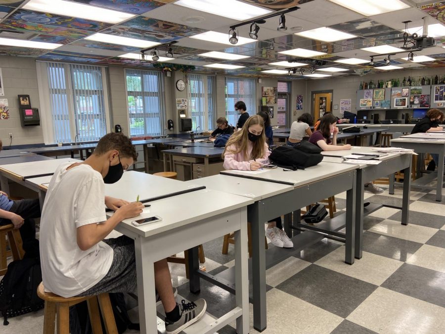 The NAHS meets every other Friday in room 7-105 after school. Students work on improving their artistic skills and working together in projects.