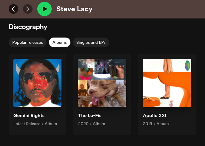 Exploring a solo career separate from his work as guitarist in the band The Internet, Lacy debuted his first EP “Steve Lacy’s Demo” back in 2017, which was followed up by a studio album called “Apollo XXI” in 2019, and a compilation album titled “The Lo-Fis” in 2020. “Gemini Rights” is his second studio album.  