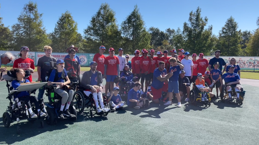 On Sat., Oct. 22, participants in Buddy Ball and patriot baseball players gather at Eastmonte baseball fields. 