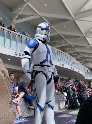 From Mar. 30 through Apr. 2 fans dressed up in costumes to support their favorite franchise and walked around the venue showcasing their costumes. Included is this 3-D printed Clone Trooper costume shown above. 