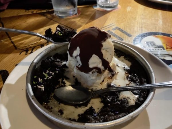 Our Spooky Pizookie, although very tasty, was tragically not very spooky.